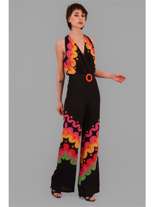 Tuta in crepe fantasia twins fantasy | T4599PRINT